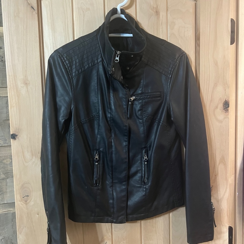 Faux leather jacket